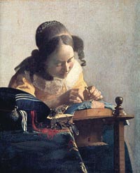 The Lacemaker by Johannes Vermeer
