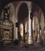 The Old Church at Delft with the Tomb of Admiral Tromp, Hendrick van Vlieth
