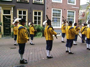 Delft Civic Guard on parade