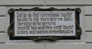 plaque in Oude Delft 161
