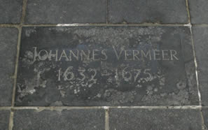 tomb marker of Johannes Vermeer