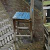 Delft chair in rain