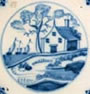 Delft floor tile