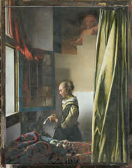 Girl Reading a Letter by an Open Window