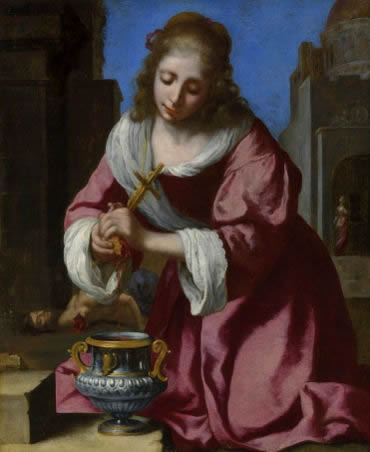 St. Praxedis, Johannes Vermeer (?)