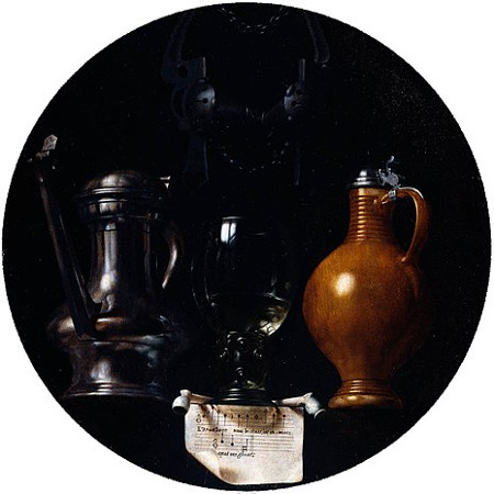 Emblematic Still Life with Flagon, Glass, Jug and Bridle, Johannes van der Beeck