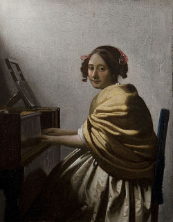 A Young Woman Seated at the Virginals, Johannes Vermeer?