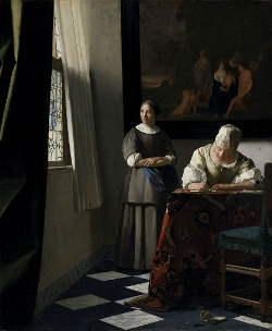 Lady Writing a Letter with her Maid