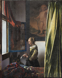 Girl Reading a Letter at an Open Window