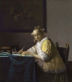A Lady Writng, Johannes Vermeer