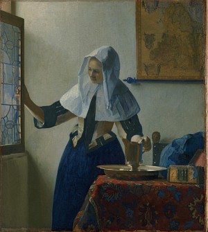 Woman Holding a Water Pitcher, Johannes vermeer