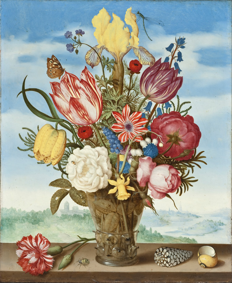Glass with Four Tulips, Ambrosio Bosschaert