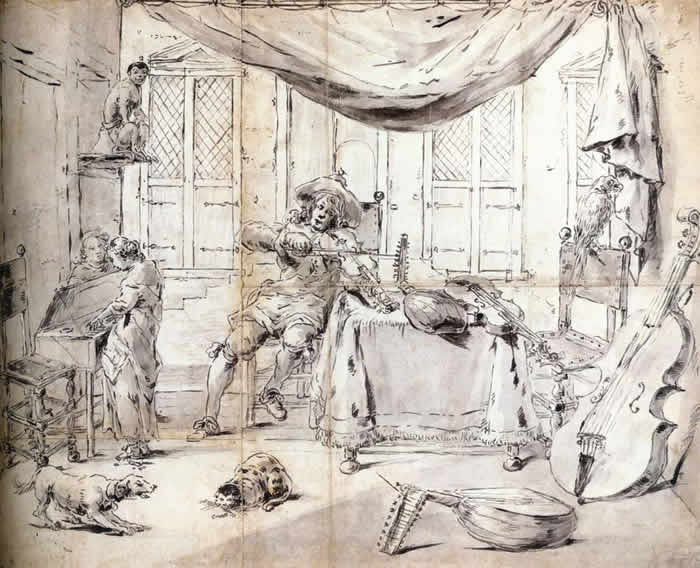 Musicians in an Interior, Leoraert Bramer