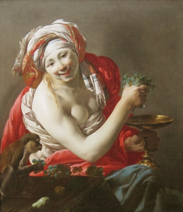 Hendrick ter Brughhen, Baccante with an Ape