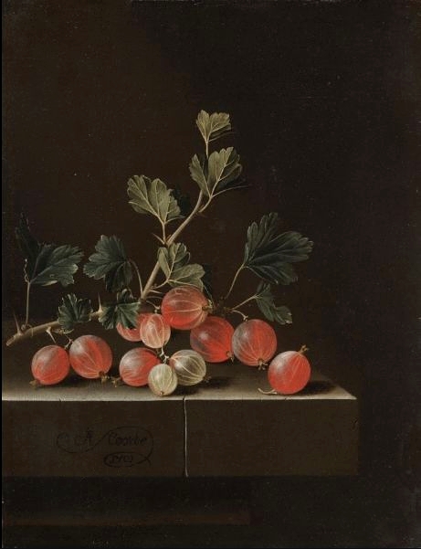 Gooseberries on a Table, Adriaen Coorte