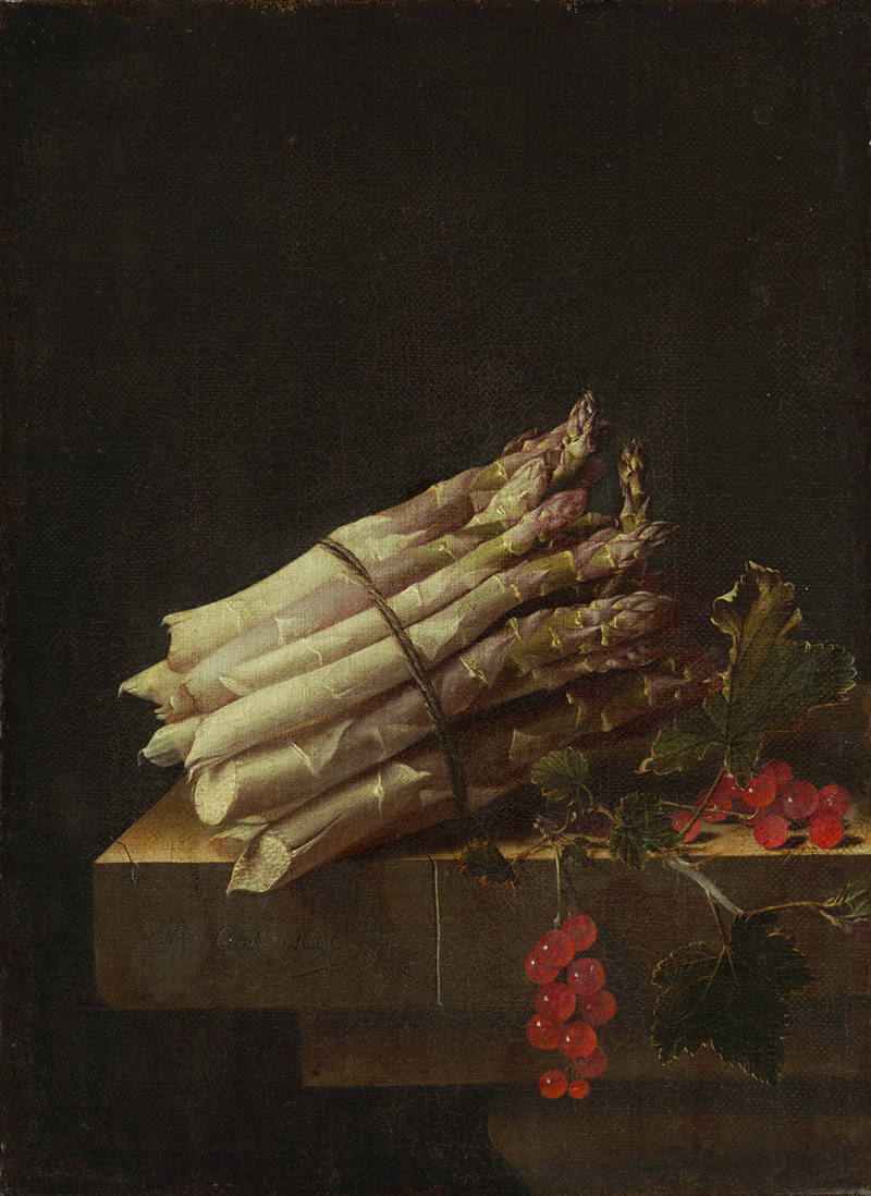 Adriaen Coorte, Still Life with Asparagus and Red Currants