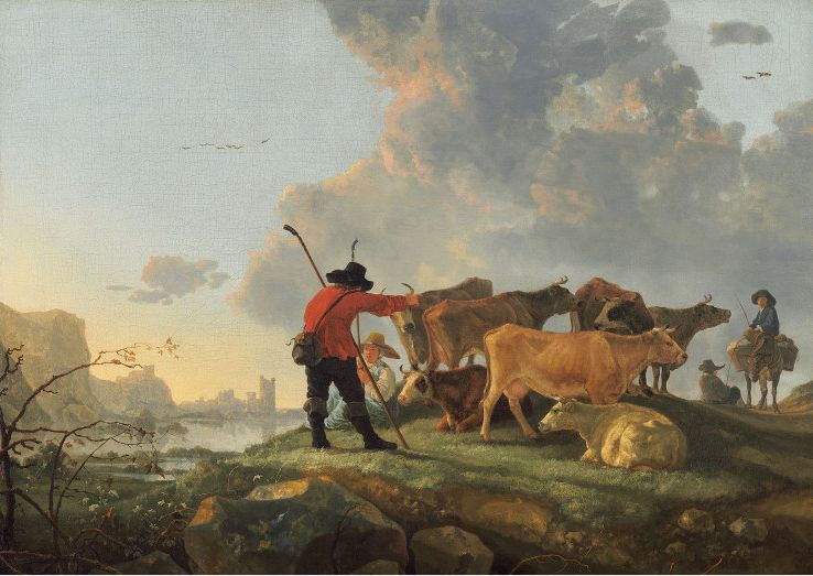 Herdsmen Tending Cattle, Aelbert Cuyp