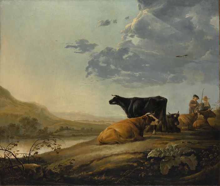 Young Herdsmen and Cows, Aelbert Cuyp