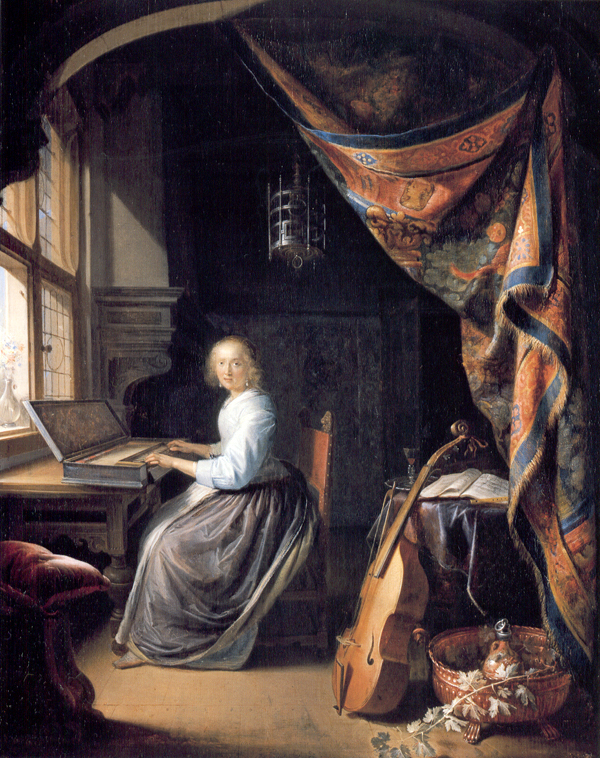Woman at the Clavicord, Gerrit Dou