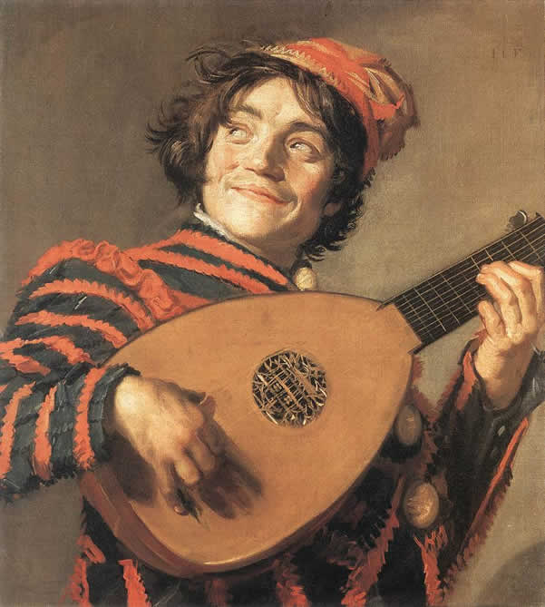 Buffoon Playing a Lute, Frans Hals