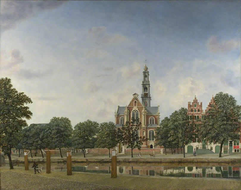 View of the Westkerk in Amsterdam, Jan van der Heyden