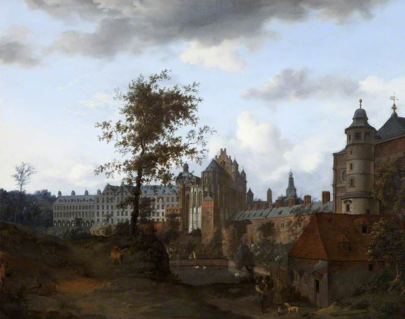 Jan van der Heyden, A View of the Palace of the Dukes of Brabant, Brussels