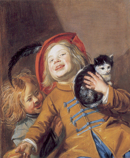 Judith Jansdr. Leyste, Two Children with a cat