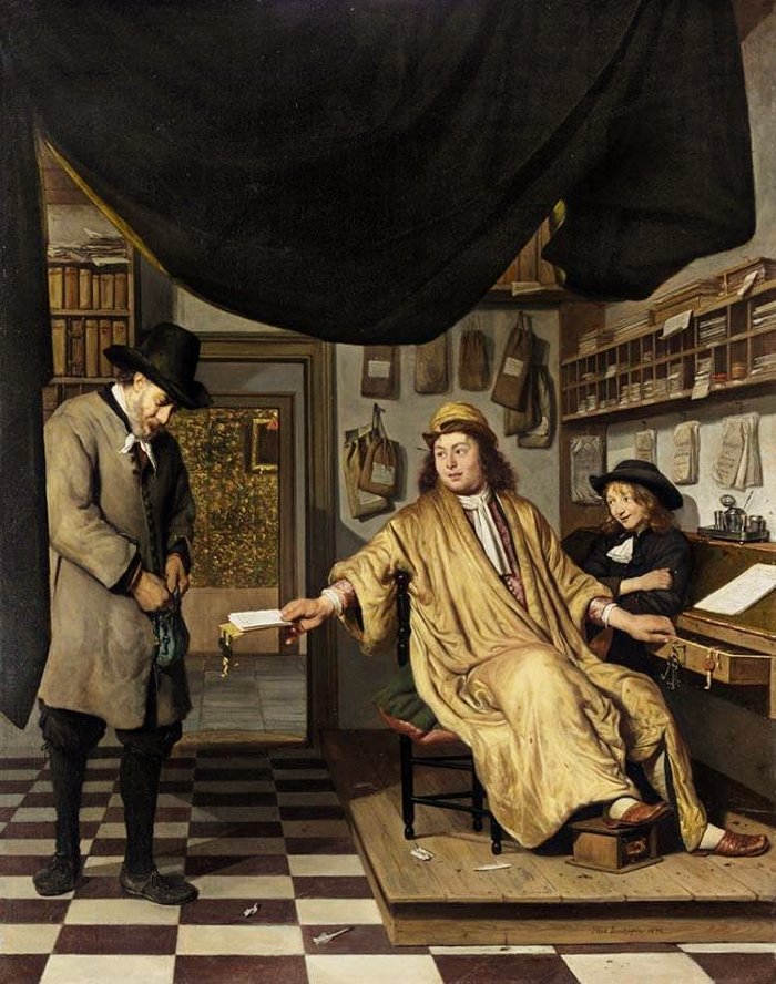 A Notary in His Office, Cornelis de Man