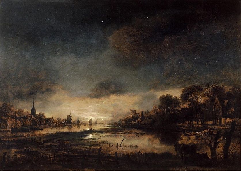 Aert van der Neer, Moonlit Landscape