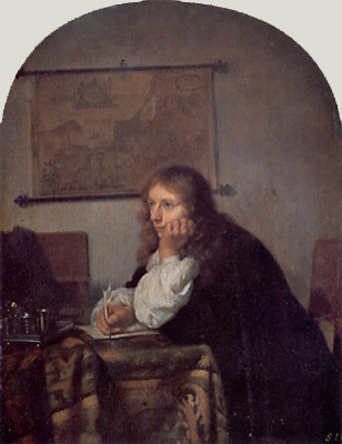 The Man Writing a Letter,  Caspar Netscher