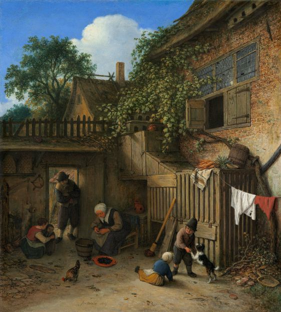 Adriaen Jansz. van Ostade, The Cottage Dooryard