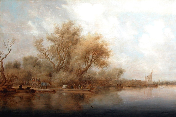 The Arrival on the Bay, SOlomon van Ruisdael