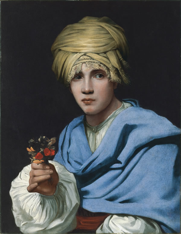 Micael Sweerts, A Boy Wearing a Turban and Holding a Nosegay