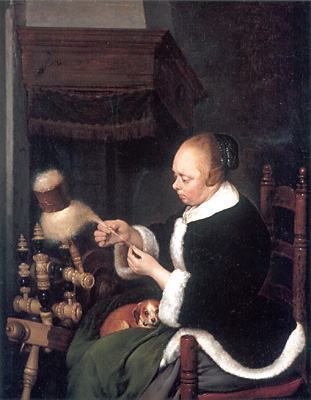 The Spinner, Gerrit ter Borch