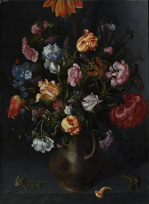 Still Life with Flowers with a Fritillary in a Stone Nich, Daniel Vosmaer
