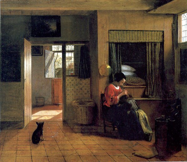 A Mother and Child with its Head in Her Lap, Pieter de Hooch
