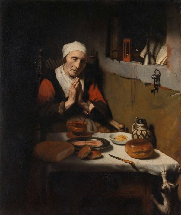 Old Woman at Prayer, Jan Steen