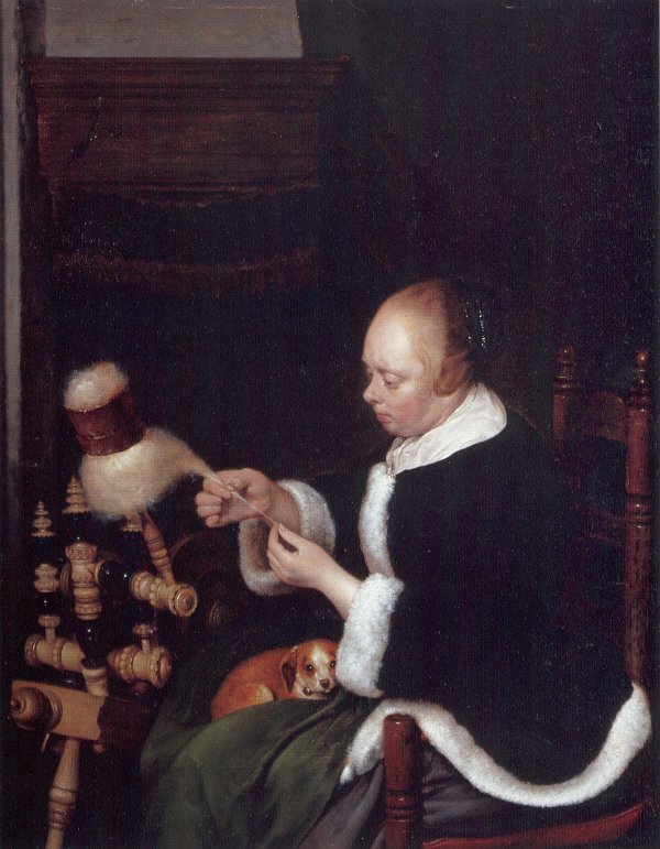 The Spinner, Gerrit ter Borch