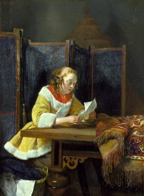 A Lady Reading a Letter, Gerrit ter Borch