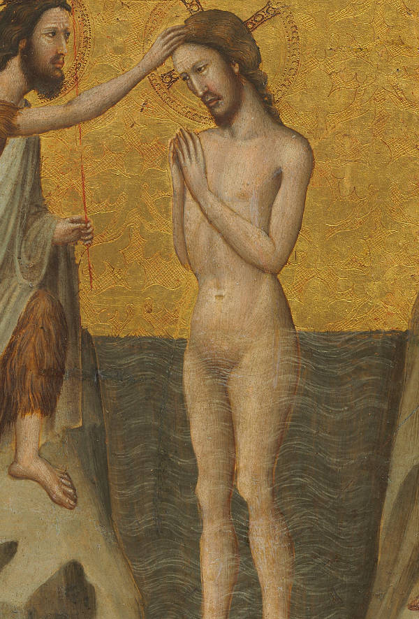 The Baptism of Christ (detail) , Giovanni Baronzio