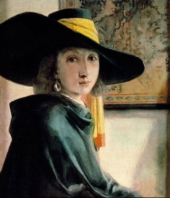 Young Woman with a Blue Hat, Unknown imitator of Vermeer