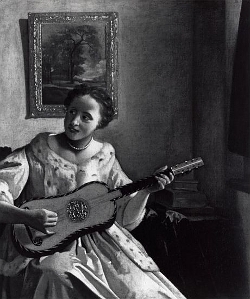The Guitar Player erroneously attributed to Johannes Vermeer