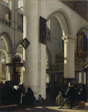 Interior of a Protestant Church in Amsterdam, Emanuel de Witte