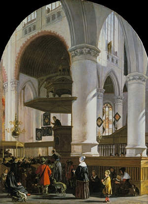 Interior of the Oude Kerk, Delft, Emanuel de Witte