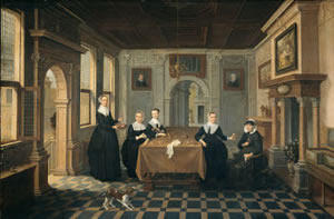 An Interior with Women, Van Delen