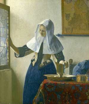 Young Woman with a Water Pitcher, Johannes Vermeer