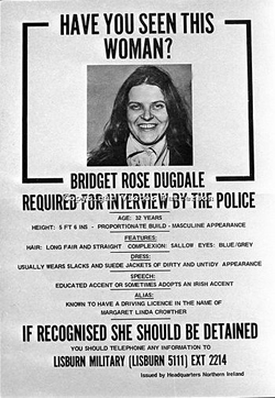Wanted poster fro Bridgette Rose Dungale