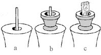 Diagram of the top of a shawm