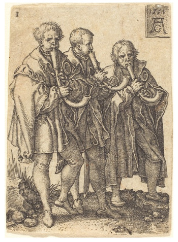 Heinrich Aldegrever, Three Crumhorn Players