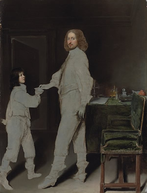 Portrait of a Man, Full-Llength, Handing a Letter to a Boy, in an Interior (The Young Messenger), Gonzales Coques